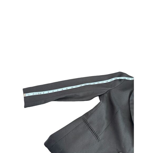 J.Crew Black Preppy Academia Wool‎ Flannel Parke Blazer Size 2 Style J5627 - Picture 13 of 14